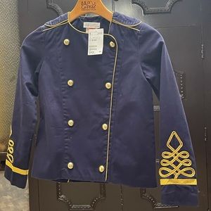 Blue jacket with gold details